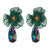 1 Pair Casual Vacation Classic Style Water Droplets Flower Inlay Alloy Rhinestones Glass Silver Plated Drop Earrings