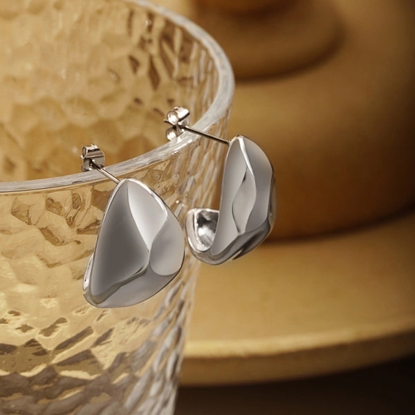 1 Pair Minimalist Classic Style Irregular Water Droplets Plating 304 Stainless Steel 18K Gold Plated Ear Studs