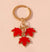 Ig Style Ginkgo Leaf Alloy Enamel Bag Pendant Keychain