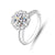 925 Sterling Silver Moissanite Zircon Geometric Rings