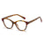 Pastoral Geometric Leopard Pc Oval Frame Inlaid Acrylic Full Frame Optical Glasses