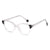 Pastoral Geometric Leopard Pc Oval Frame Inlaid Acrylic Full Frame Optical Glasses