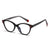 Pastoral Geometric Leopard Pc Oval Frame Inlaid Acrylic Full Frame Optical Glasses
