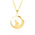 Ig Style Cute Rabbit Moon 304 Stainless Steel 18K Gold Plated Pendant Necklace