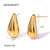 1 Pair Ig Style Minimalist Classic Style Water Droplets Plating 304 Stainless Steel 18K Gold Plated Ear Studs