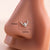 1 Piece Nose Rings & Studs Casual Minimalist Butterfly Antlers 316L Stainless Steel  Copper Inlay Zircon Nose Rings & Studs