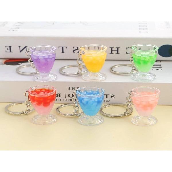 Casual Minimalist Cup Alloy Bag Pendant Keychain