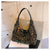 Women'S Medium Sequin Pu Leather Solid Color Basic Classic Style Sequins Square Magnetic Buckle Underarm Bag