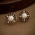 1 Pair Chinoiserie Classical Romantic Asymmetrical Round Square Plating Inlay Copper Brass Artificial Pearls Copper Gold Plated Drop Earrings Ear Studs