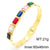 Minimalist Round 304 Stainless Steel 18K Gold Plated Bangle In Bulk