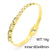 Minimalist Round 304 Stainless Steel 18K Gold Plated Bangle In Bulk