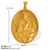 1 Piece 26*35.7Mm 34*36.8Mm 304 Stainless Steel 18K Gold Plated Virgin Mary Oval Solid Color Pendant Jewelry Accessories
