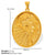 1 Piece 26*35.7Mm 34*36.8Mm 304 Stainless Steel 18K Gold Plated Virgin Mary Oval Solid Color Pendant Jewelry Accessories