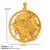 1 Piece 26*35.7Mm 34*36.8Mm 304 Stainless Steel 18K Gold Plated Virgin Mary Oval Solid Color Pendant Jewelry Accessories
