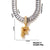 Copper K Gold Plated Inlay Letter Zircon Pendant Necklace