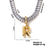 Copper K Gold Plated Inlay Letter Zircon Pendant Necklace