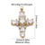 1 Piece Copper Zircon Cross Pendant
