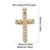 1 Piece Copper Zircon Cross Pendant