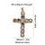 1 Piece Copper Zircon Cross Pendant