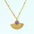 Minimalist Geometric Natural Stone Titanium Steel Plating Pendant Necklace