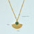 Minimalist Geometric Natural Stone Titanium Steel Plating Pendant Necklace