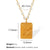 Ig Style Elegant Princess Tulip Rectangle 304 Stainless Steel 18K Gold Plated Polishing Pearl Pendant Necklace