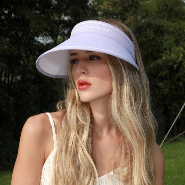 Women'S Minimalist Commute Letter Big Eaves Sun Hat