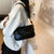 Women'S Pu Leather Solid Color Cute Classic Style Streetwear Bowknot Sewing Thread Square Flip Cover Shoulder Bag