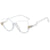 Minimalist Classic Style Solid Color Pc Butterfly Frame Half Frame Optical Glasses