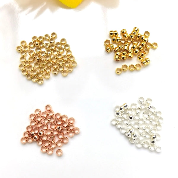 100 Pcs/Package Copper Solid Color Beads
