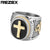 Retro Punk Cross Snake 304 Stainless Steel 18K Gold Plated Men'S Rings
