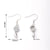 1 Pair/Package 34X18Mm 35X18Mm 36X18Mm Copper White Gold Plated Leaves Heart Shape Crown Polished Hook Earring Findings Earring Findings