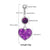 1 Piece Belly Rings Punk Minimalist Commute Heart Shape 316L Stainless Steel  Alloy Inlay Rhinestones White Gold Plated