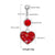1 Piece Belly Rings Punk Minimalist Commute Heart Shape 316L Stainless Steel  Alloy Inlay Rhinestones White Gold Plated