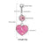 1 Piece Belly Rings Punk Minimalist Commute Heart Shape 316L Stainless Steel  Alloy Inlay Rhinestones White Gold Plated