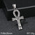1 Piece 304 Stainless Steel Cross Egypt Pendant