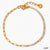 Modern Style Artistic Geometric 304 Stainless Steel Zircon 16K Gold Plated White Gold Plated Gold Plated Inlay Bracelets Anklet