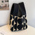 Women'S Medium Polyester Color Block Cute Streetwear Square Open Tote Bag