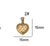 1 Piece Titanium Steel Heart Shape Flower Pendant