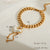 Vintage Style Classic Style Heart Shape 304 Stainless Steel Acrylic 18K Gold Plated Bracelets Necklace