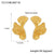 1 Pair Minimalist Petal Plating 304 Stainless Steel 18K Gold Plated Ear Studs