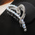 Women'S Elegant Luxurious Sweet Square Heart Shape Acetic Acid Sheets Inlay Rhinestones Hair Claws