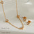 Ig Style Basic Heart Shape Solid Color 304 Stainless Steel Zircon 18K Gold Plated Bracelets Jewelry Set