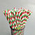 100 Pieces Birthday Fashion Stripe Paper Straw 1 Piece