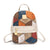 Geometric Color Block School Daily Shopping Women'S Backpack