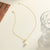 Minimalist Oval Freshwater Pearl Titanium Steel Gold Plated Pendant Necklace