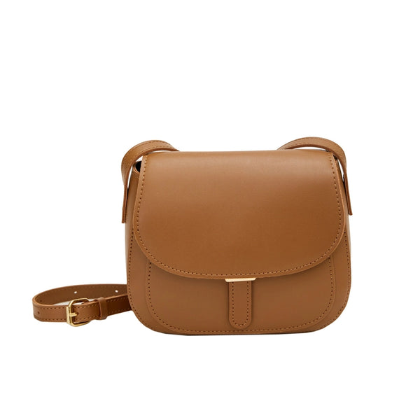 Retro Soft Leather Messenger Bag Shoulder Bag Fashion Popular Women'S Bag Small Square Bag
