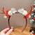 Christmas Christmas Wind Christmas Women'S Christmas Bell Flakes Elk Headdress