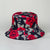 Women'S Casual Vacation Artistic Rose Flower Printing Wide Eaves Bucket Hat