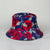 Women'S Casual Vacation Artistic Rose Flower Printing Wide Eaves Bucket Hat